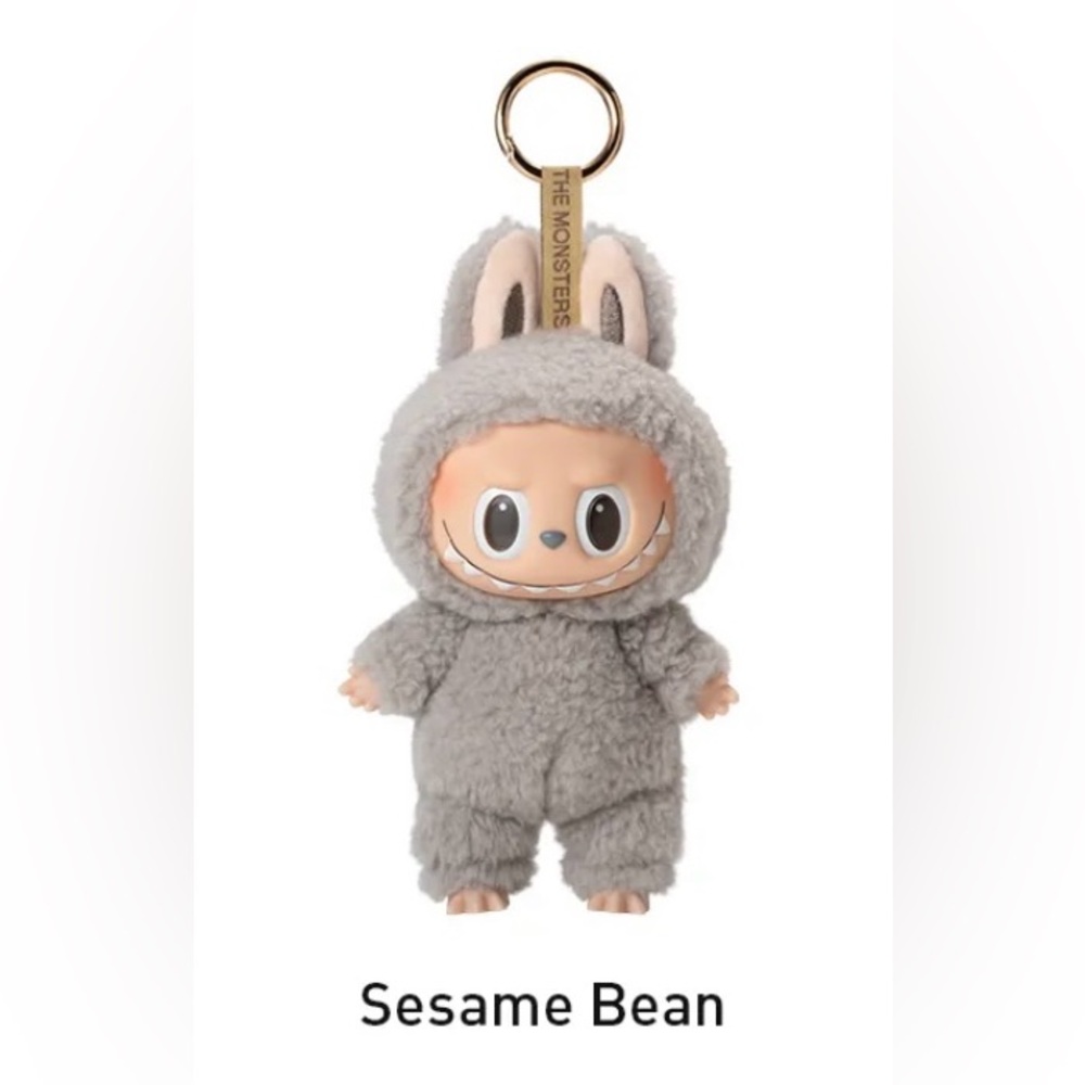 🟥 LABUBU 🩶 SESAME BEAN 🩶 🆕BRAND NEW SEALED🆕 “Exciting Macron”🟥 POP MART 🟥